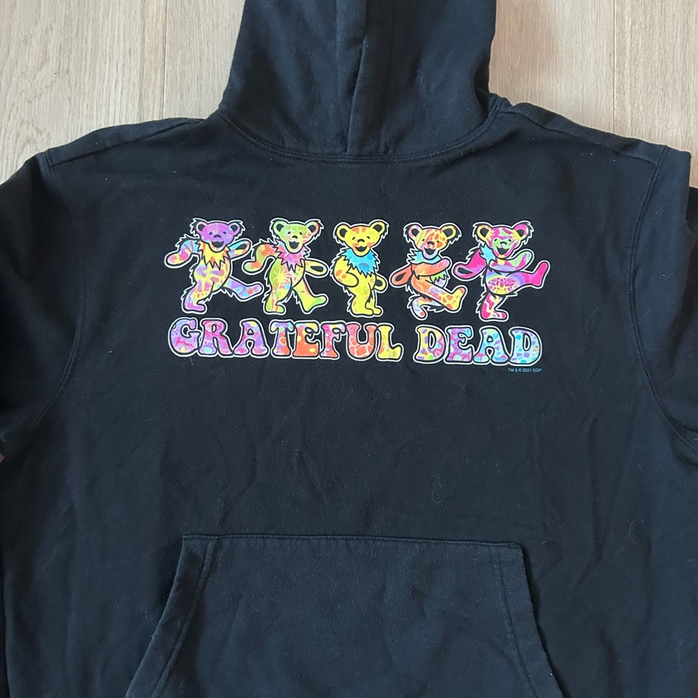 Grateful Dead Black Hoodie with Dancing Bears